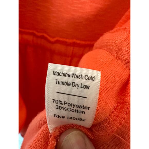 Marine layer women’s rapper Terry cloth orange cream coastal summer preppy - Picture 4 of 16